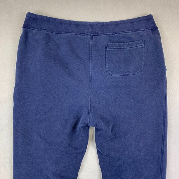Ralph Lauren Polo Men Sweatpants 2XL Navy Blue Fleece Joggers Drawstring Tapered - Picture 13 of 14
